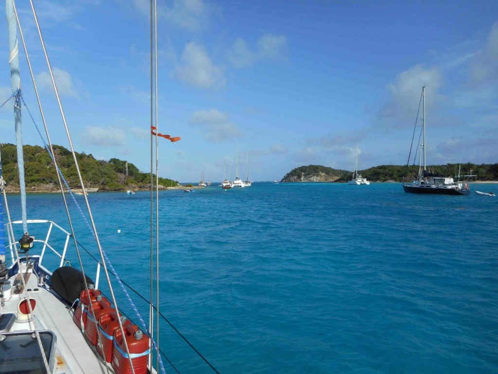 Ankunft im Horseshoe-reef in den Grenadinen